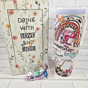 Nurse Tumbler 40 Oz Stainless Steel Travel Mug “ Nurse Gifts For Women Nurse Gif